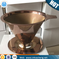 stainless steel micron mesh Pour over coffee cone filter with spoon for aeropress & espresso coffee machine